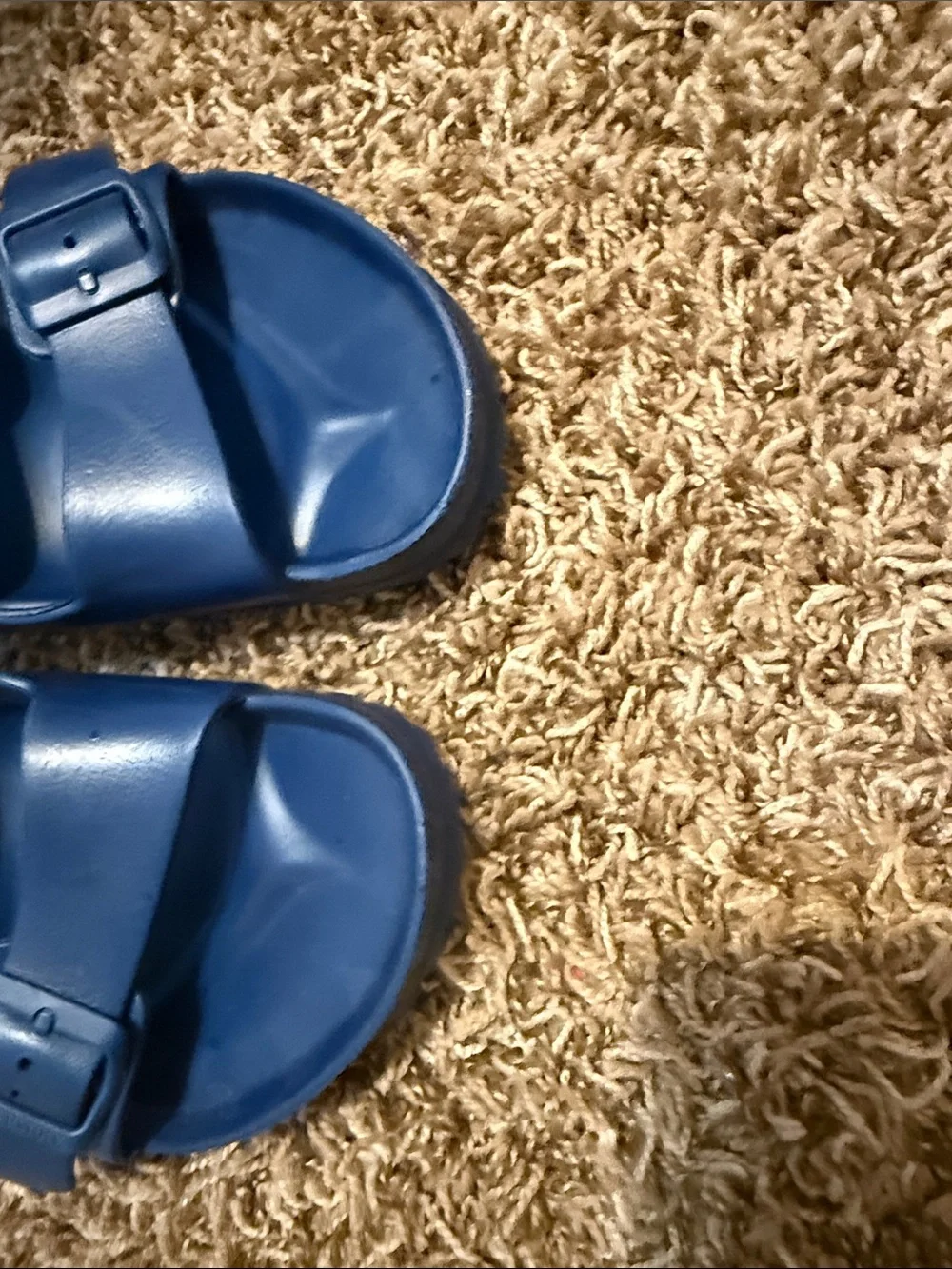 Birkenstock Blue Two-Strap EVA Slide Sandals for Kids
